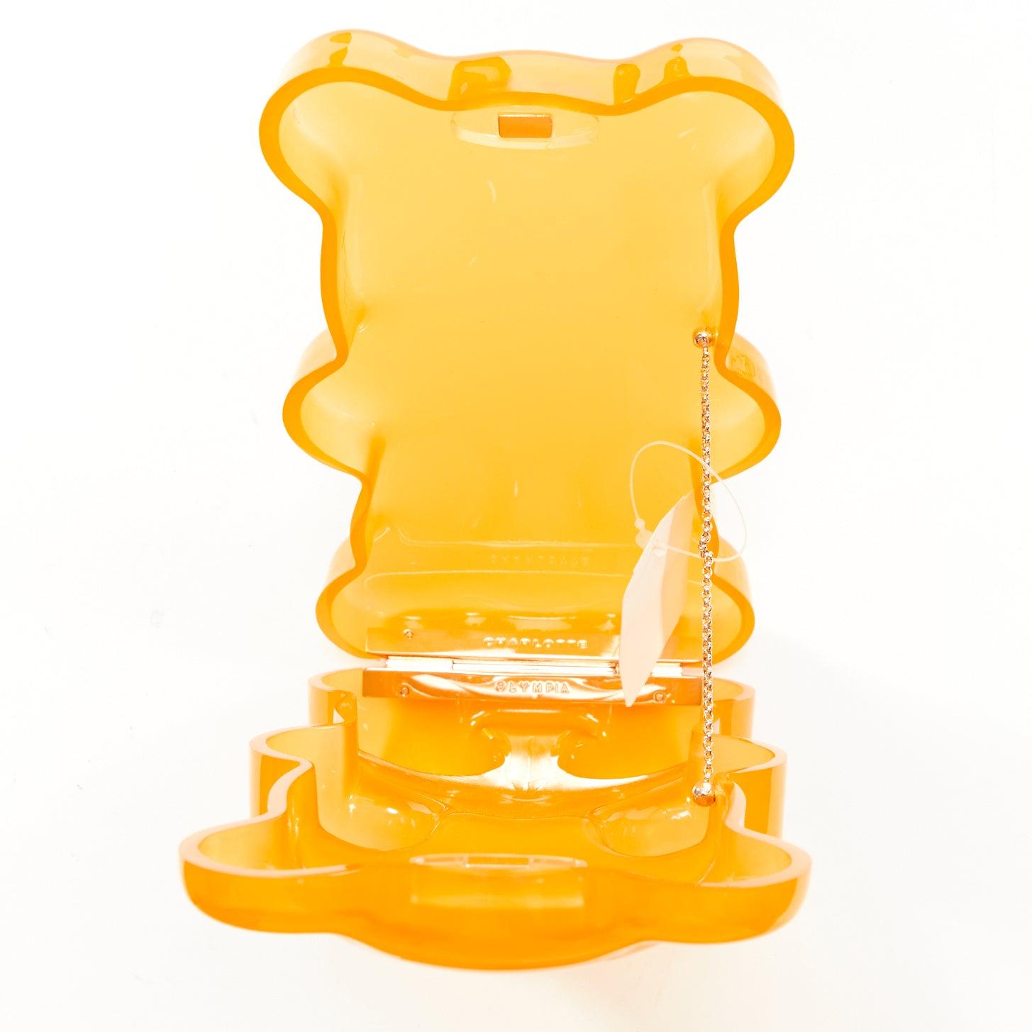 CHARLOTTE OLYMPIA egg yolk yellow gummy bear acrylic box clutch bag For Sale 5