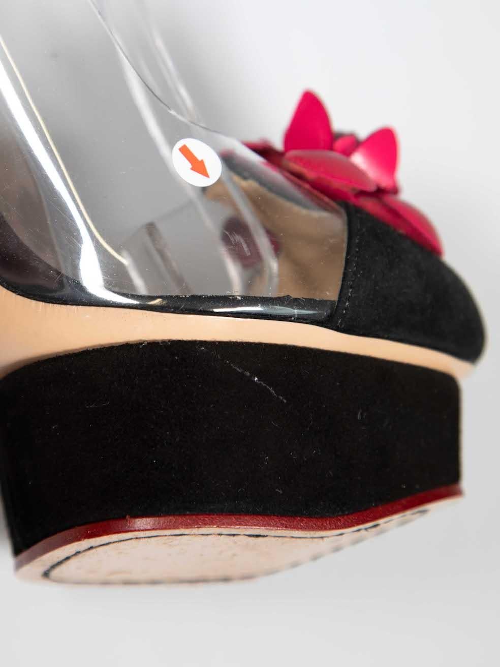 Charlotte Olympia - Talons en daim et PVC à fleurs, taille IT 37 Pour femmes en vente