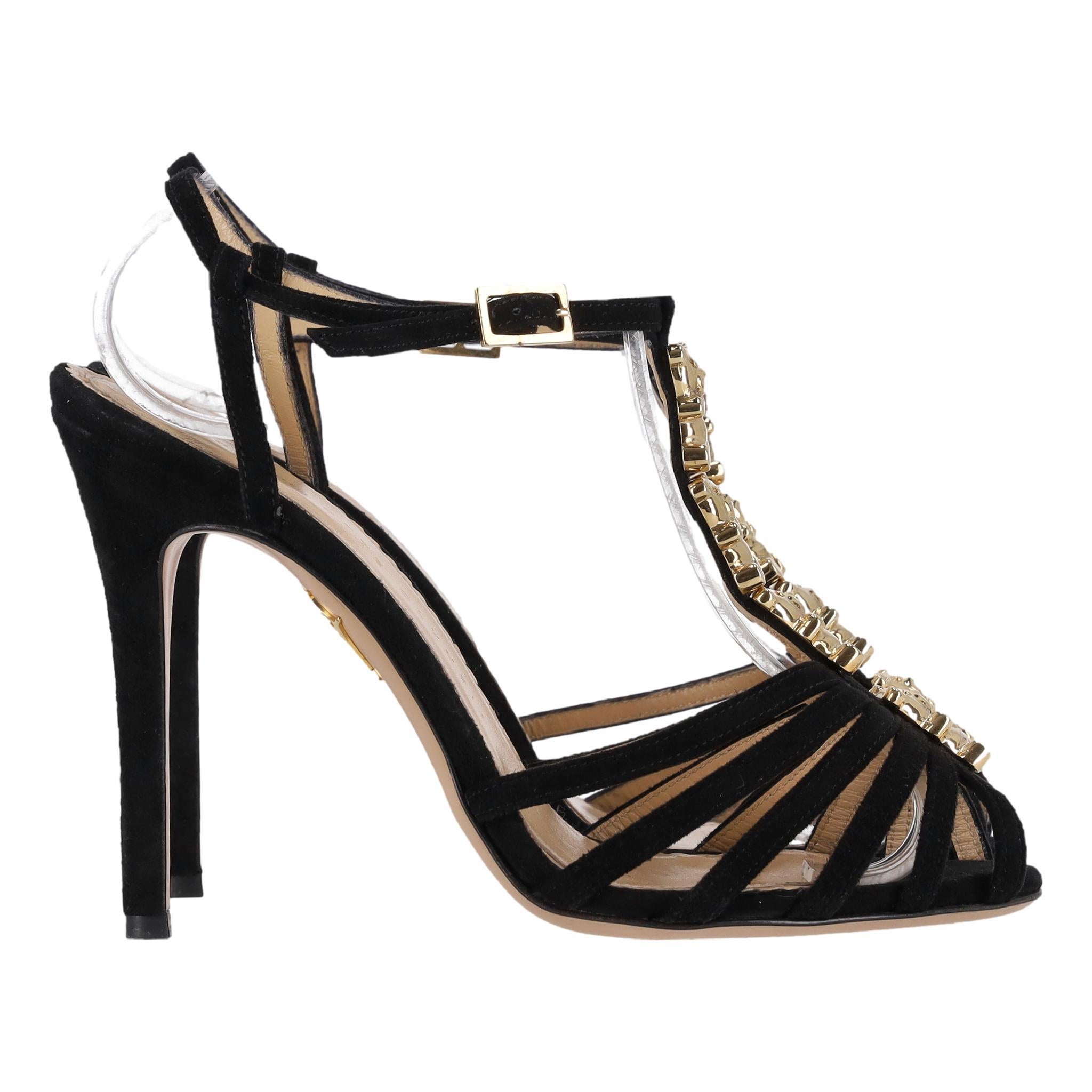 Black Charlotte Olympia Gummy Bear Suede Sandals For Sale