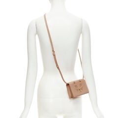 CHARLOTTE OLYMPIA Kitty blush nude gold cat face print leather crossbody bag