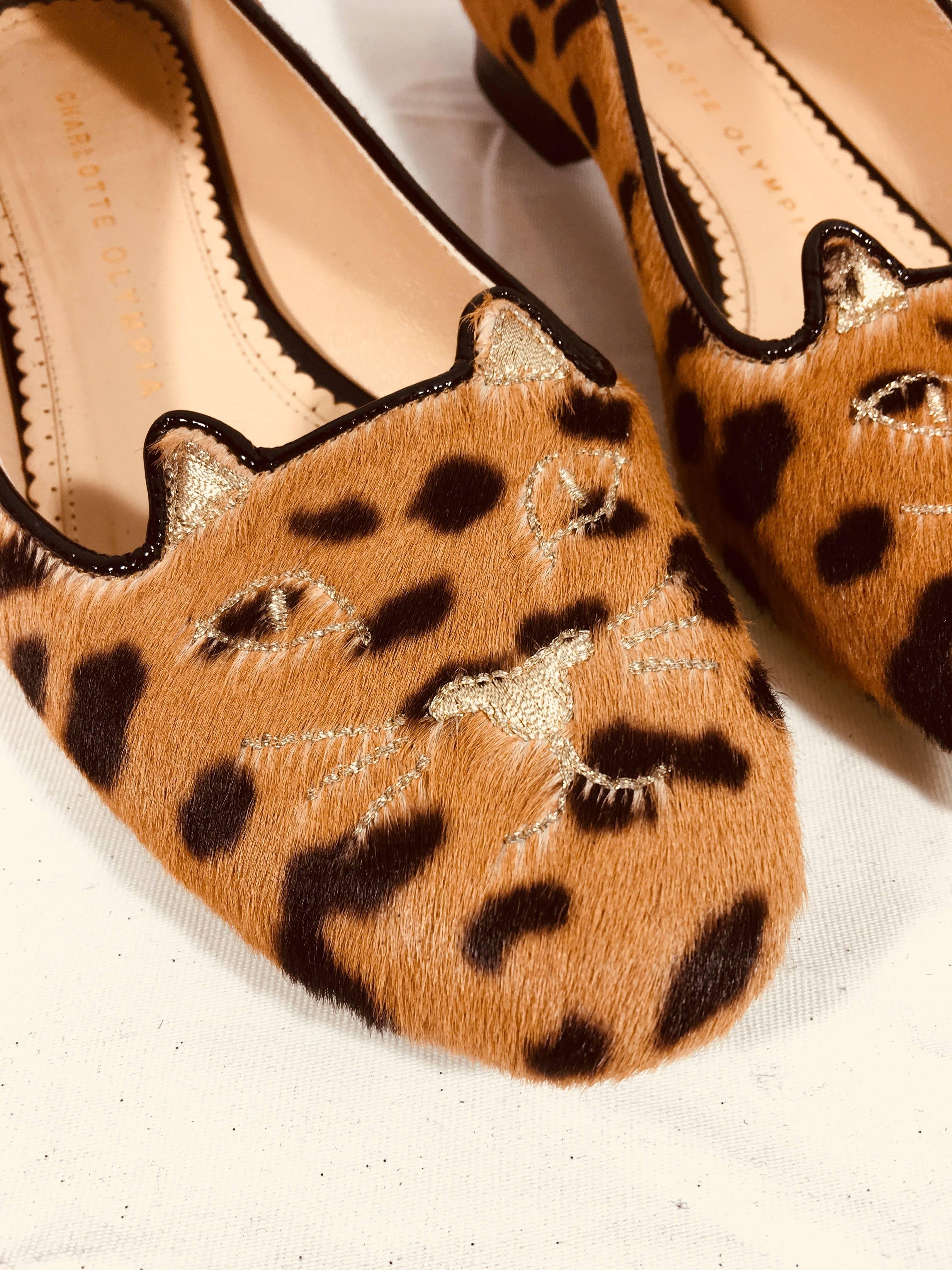 Brown Charlotte Olympia Kitty Loafers