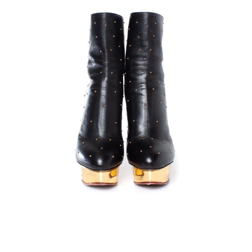 Charlotte Olympia, leather platform boots For Sale 2