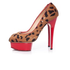 Charlotte Olympia, Leopard Print pony skin Polly pumps