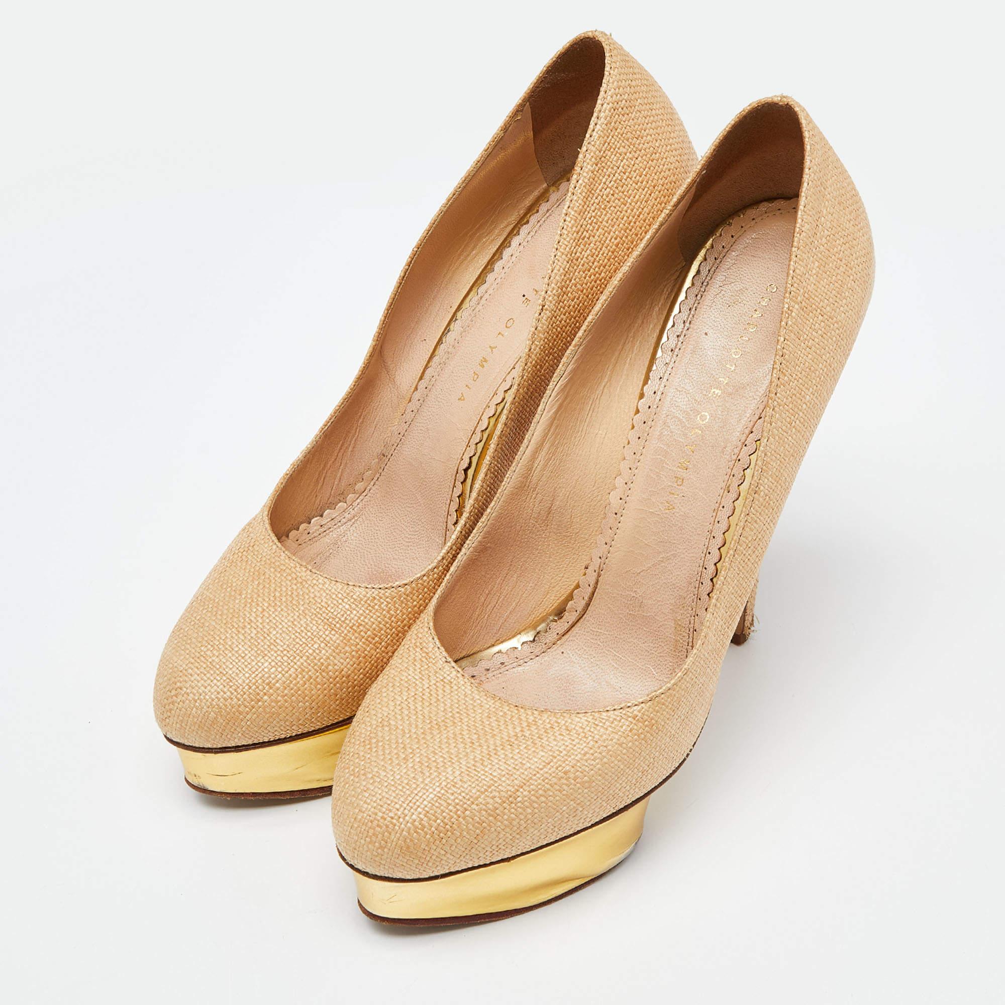 Make a chic style statement with these designer pumps. They showcase sturdy heels and durable soles, perfect for your fashionable outings!