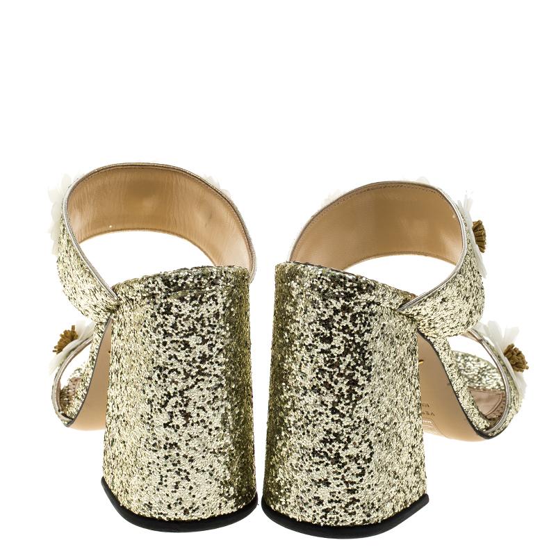 glitter metallic slides