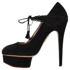 Charlotte Olympia Ophelia Suede Platform Heels