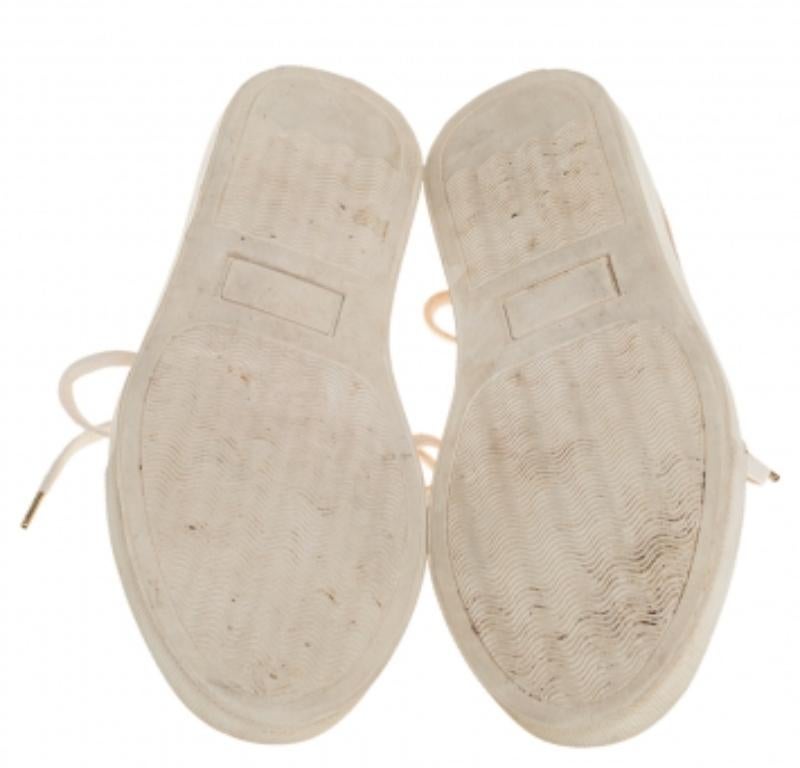Charlotte Olympia Peach Satin Web Low Top Sneakers Size 36.5 For Sale 2