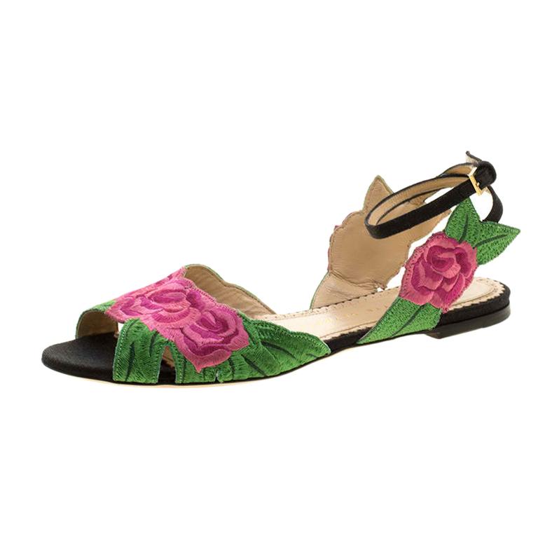 pink and green sandals