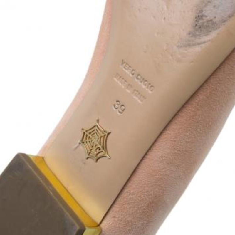 Charlotte Olympia - Slippers en daim rose Cancer Smoking Taille 39 en vente 6