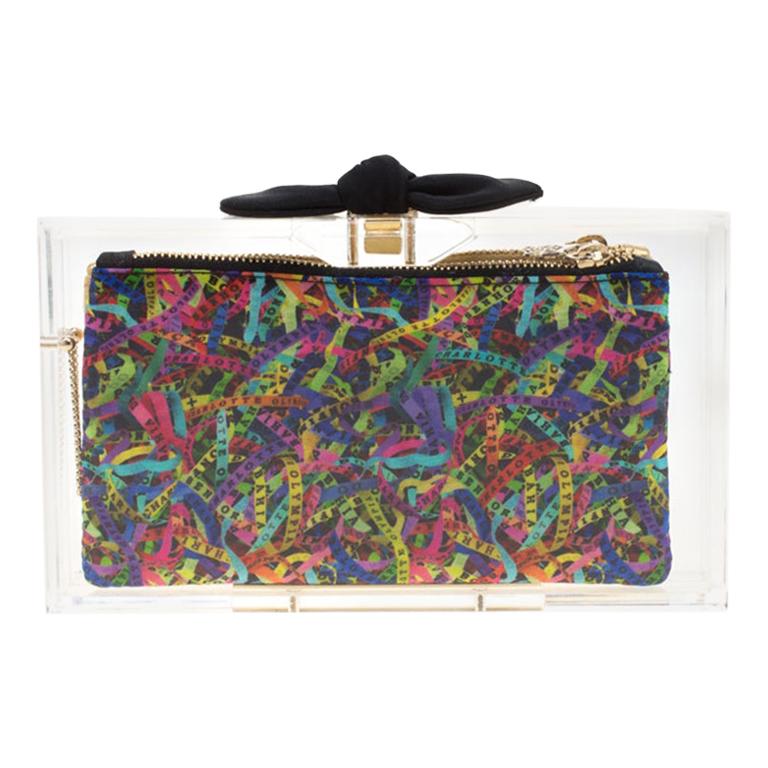 Charlotte Olympia Plexiglass Bow Pandora Box Clutch