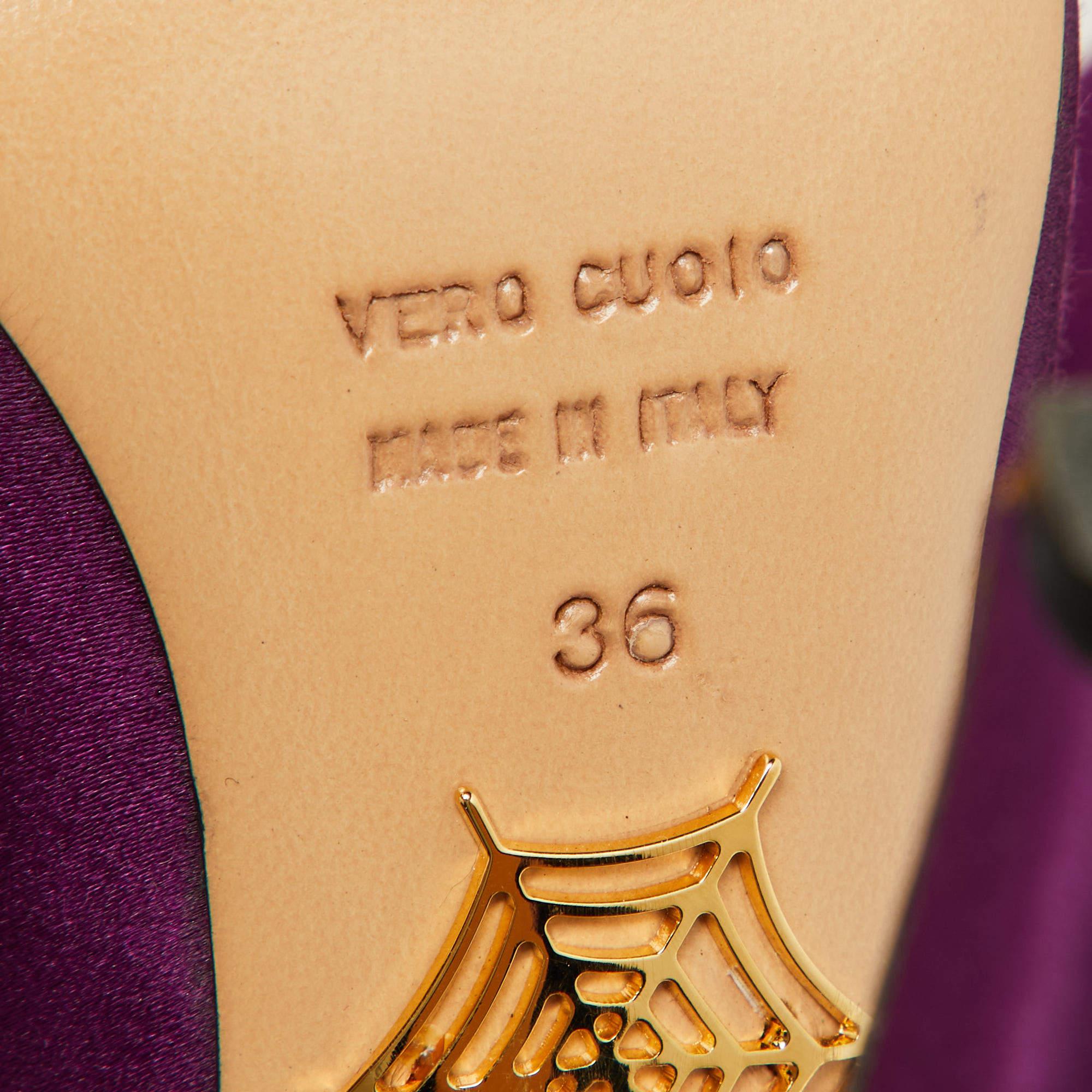 Charlotte Olympia Purple Satin Platform Pumps Size 36 For Sale 4