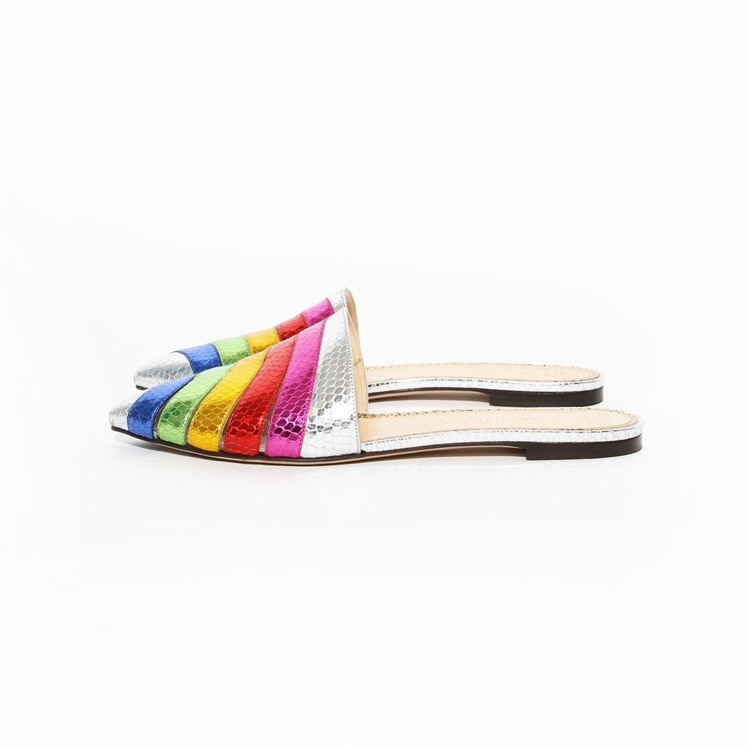 Beige Charlotte Olympia Rainbow Slides