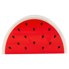 Charlotte Olympia Red & Green Plexi Watermelon Clutch