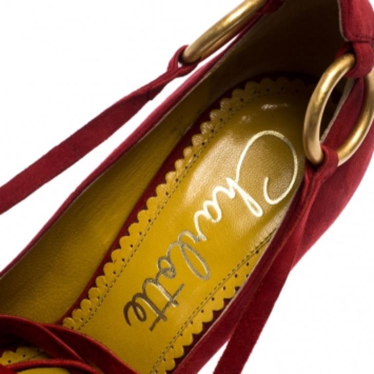 Donna Charlotte Olympia - Pumps in pelle scamosciata rossa Sabin Taglia 36 in vendita