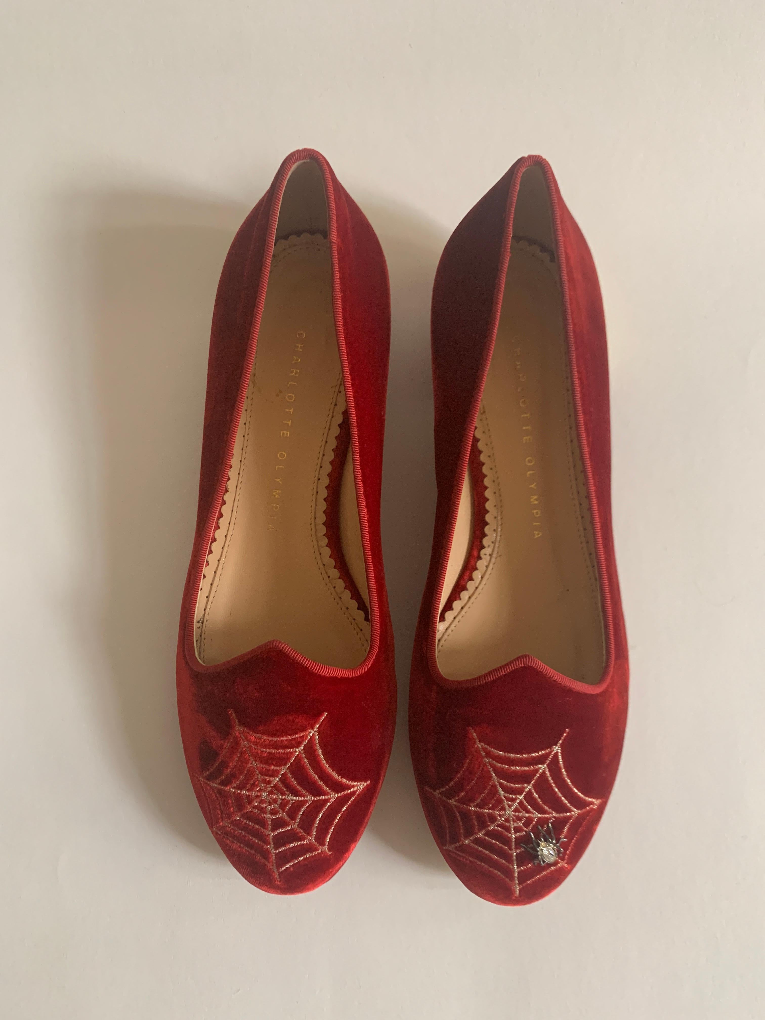 charlotte olympia spider web shoes