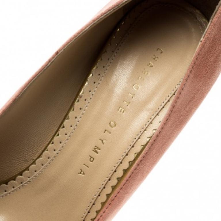 Charlotte Olympia escarpins à plateforme Dolly rose saumon taille 39 en vente 1