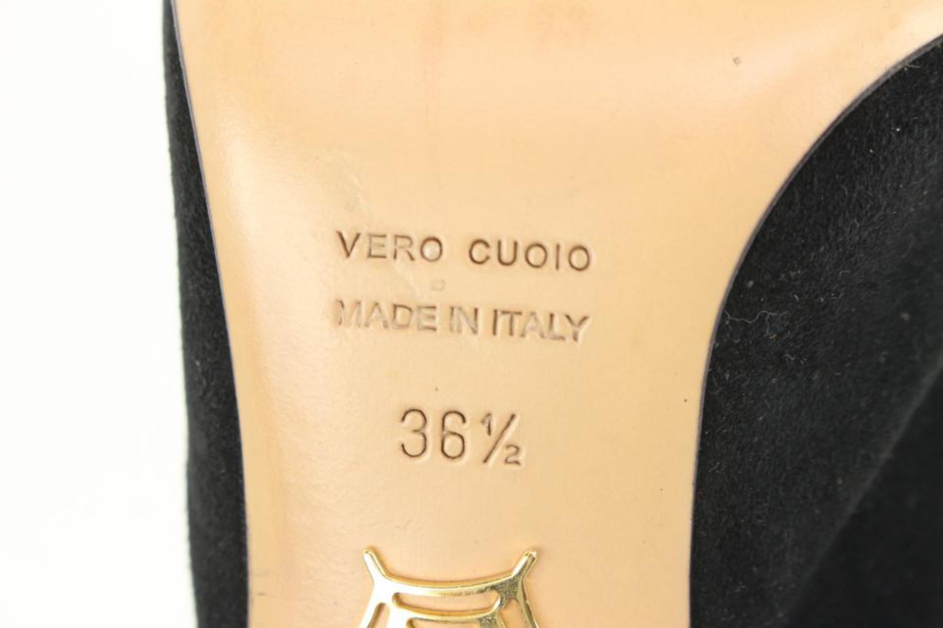 Noir Charlotte Olympia - Chaussures à talons à talons en daim noir, taille 36,5, 50co37 en vente