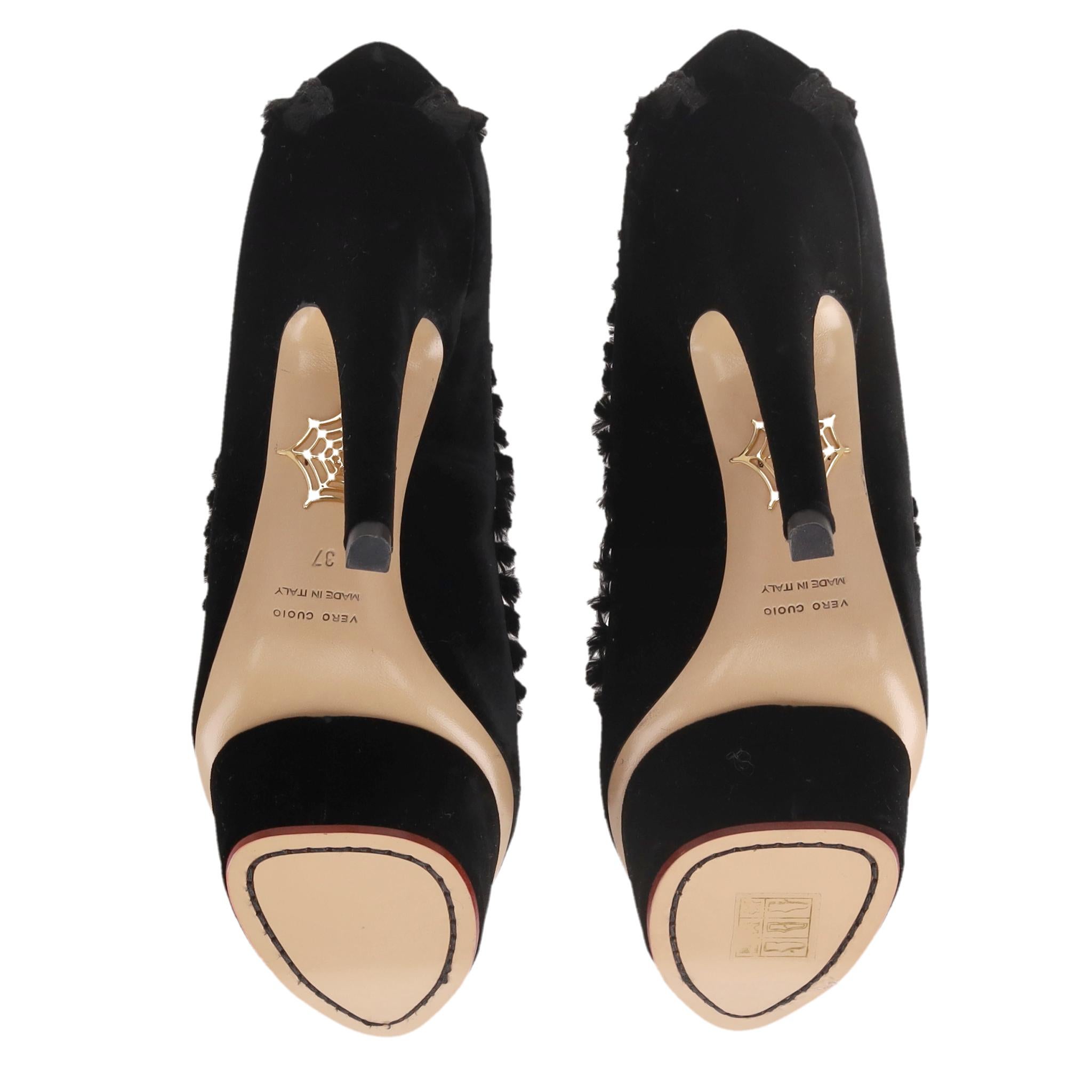 Charlotte Olympia - Escarpins Dolly à plateforme en daim Pour femmes en vente