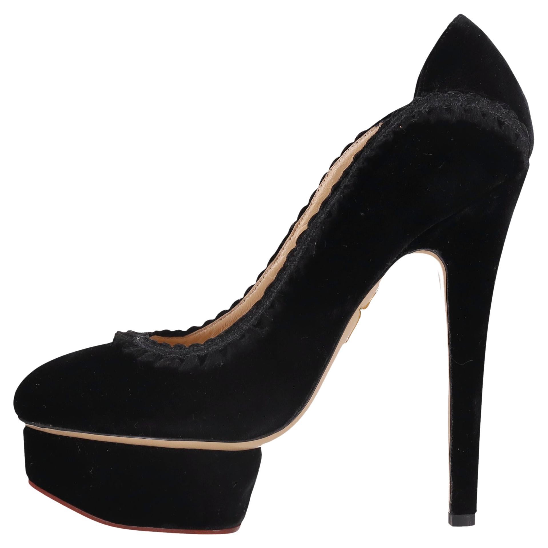 Charlotte Olympia - Escarpins Dolly à plateforme en daim