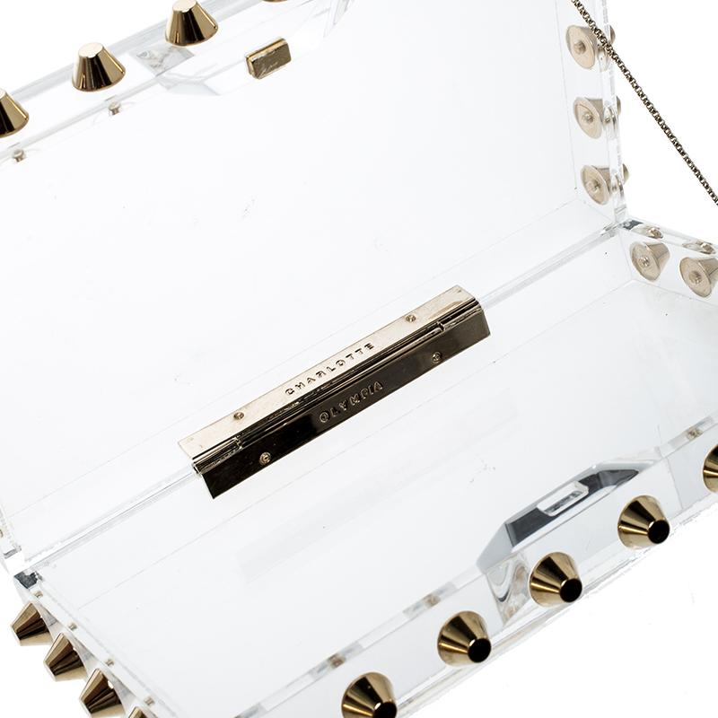 Women's Charlotte Olympia Transparent Perspex Naughty Pandora Clutch