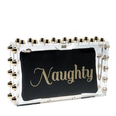 Charlotte Olympia Transparent Perspex Naughty Pandora Clutch