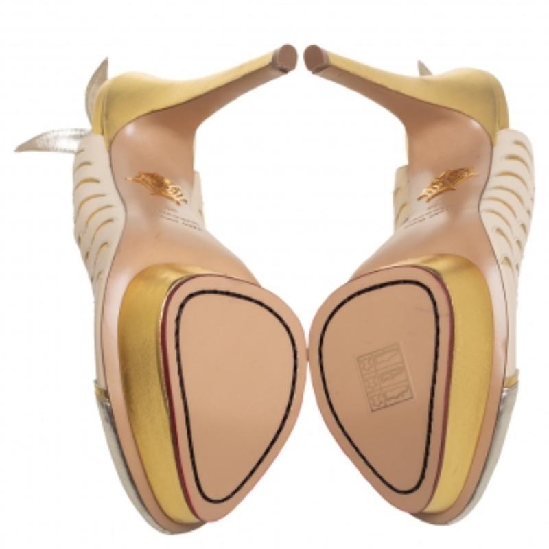 Donna Charlotte Olympia Sandali con piattaforma in pelle di mare di tre colori misura 39