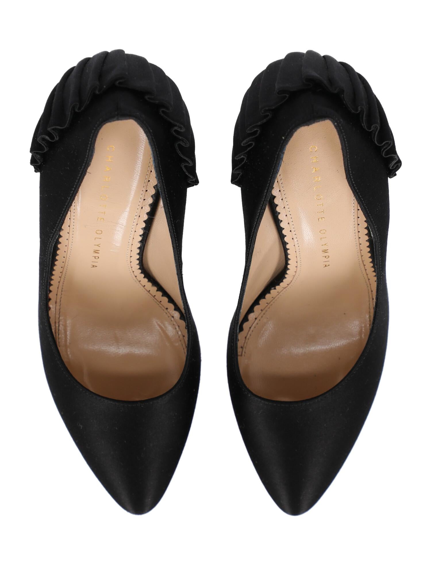 Charlotte Olympia Woman Pumps Black Fabric IT 36 For Sale 1