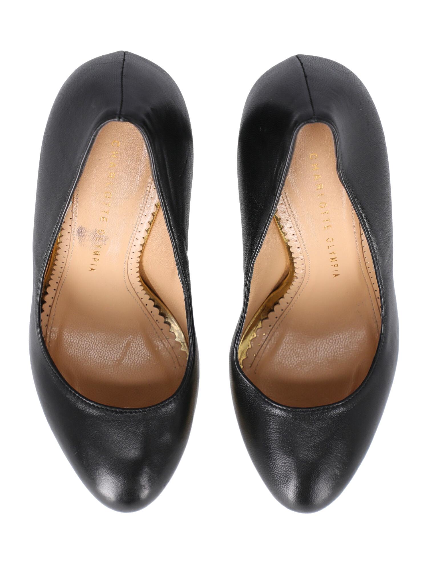 Charlotte Olympia Woman Pumps Black Leather IT 36 For Sale 2