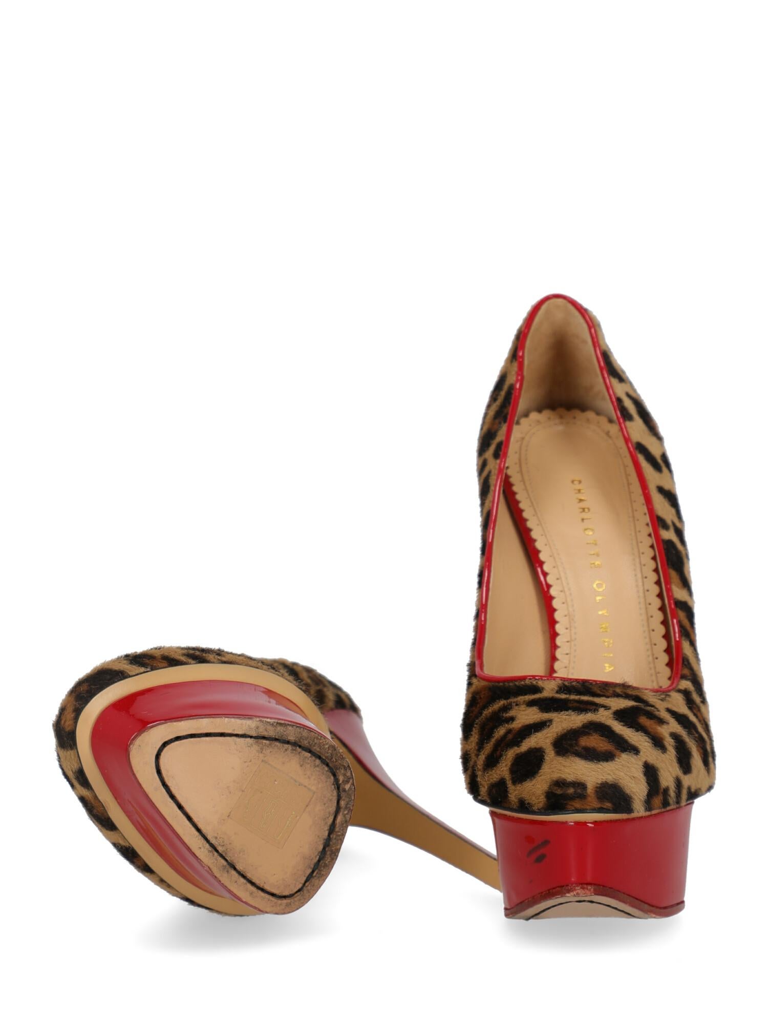 Charlotte Olympia Woman Pumps Brown Leather IT 36 For Sale 1