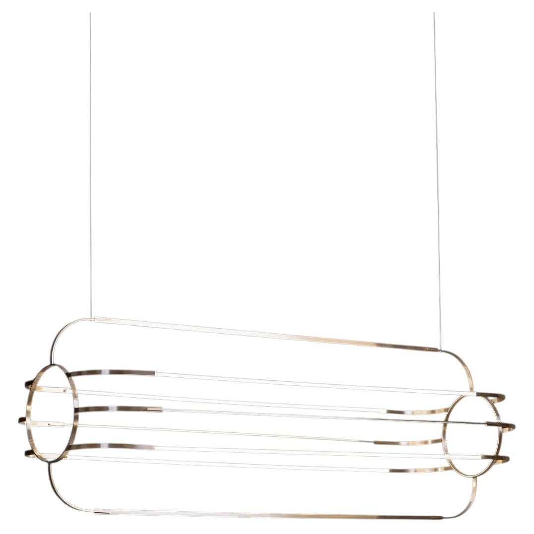 Charlotte Pendant in Solid Brass with Gold Finish by MOSS Objects For Sale