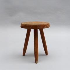 Charlotte Perriand - tabouret bas Berger en chêne massif des années 1950