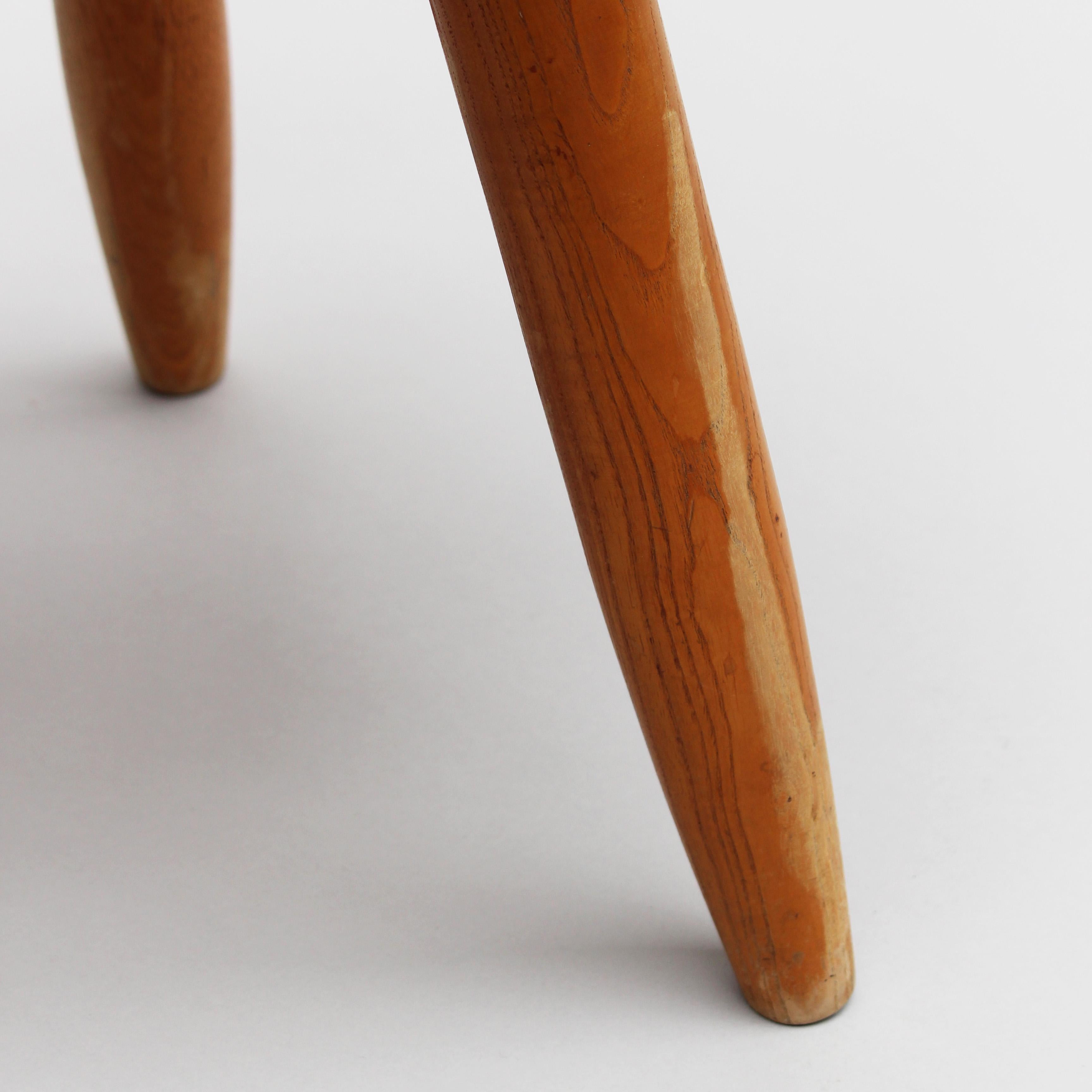 Charlotte Perriand - 1950s Low Solid Oak Berger Stool For Sale 3