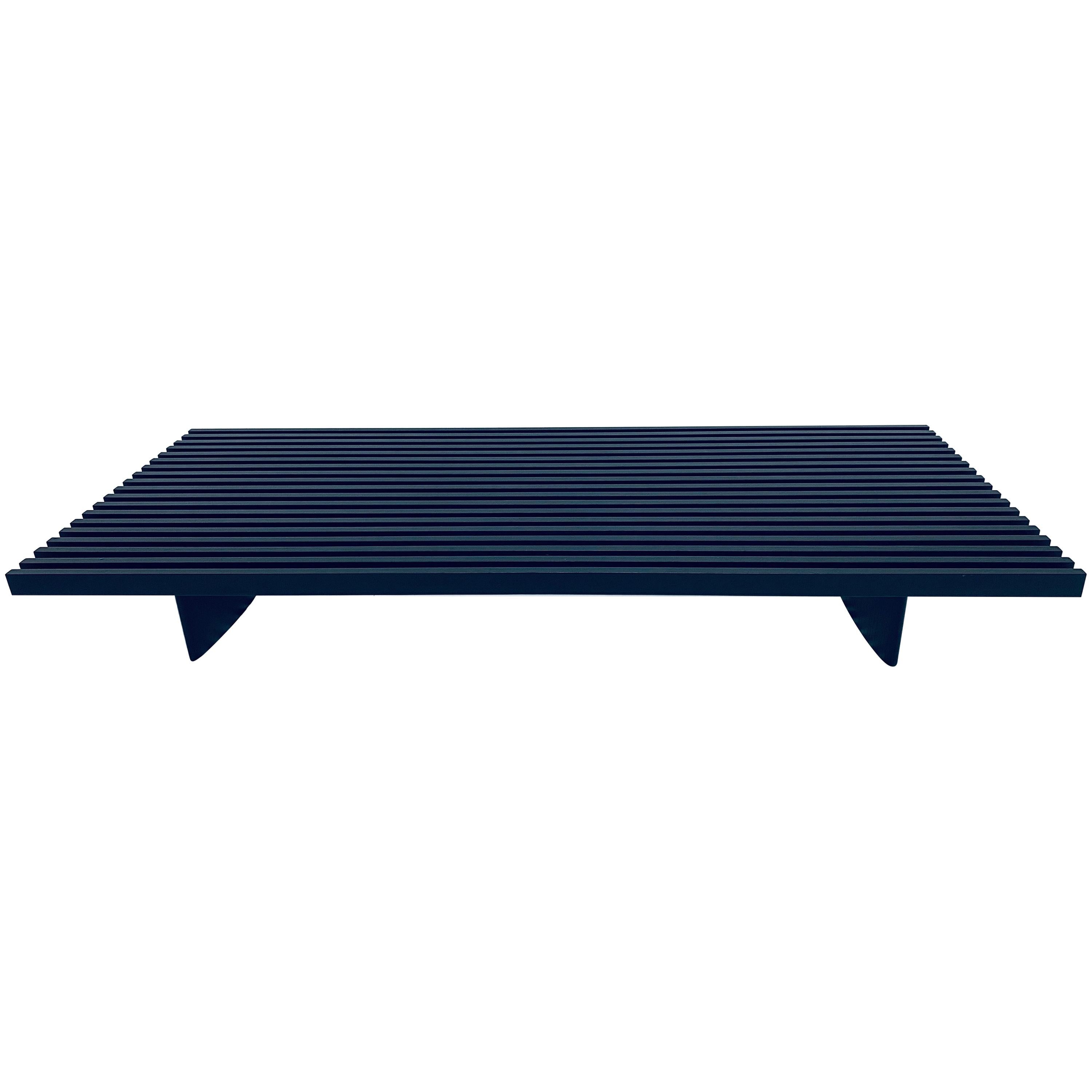 Charlotte Perriand 514 Refolo Ebony Stained Oak Coffee Table Bench for Cassina