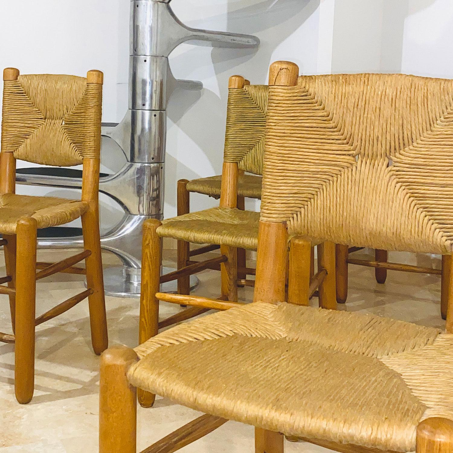 Charlotte Perriand: 6 bauche-Stühle, 1940 im Zustand „Gut“ im Angebot in Grenoble, FR