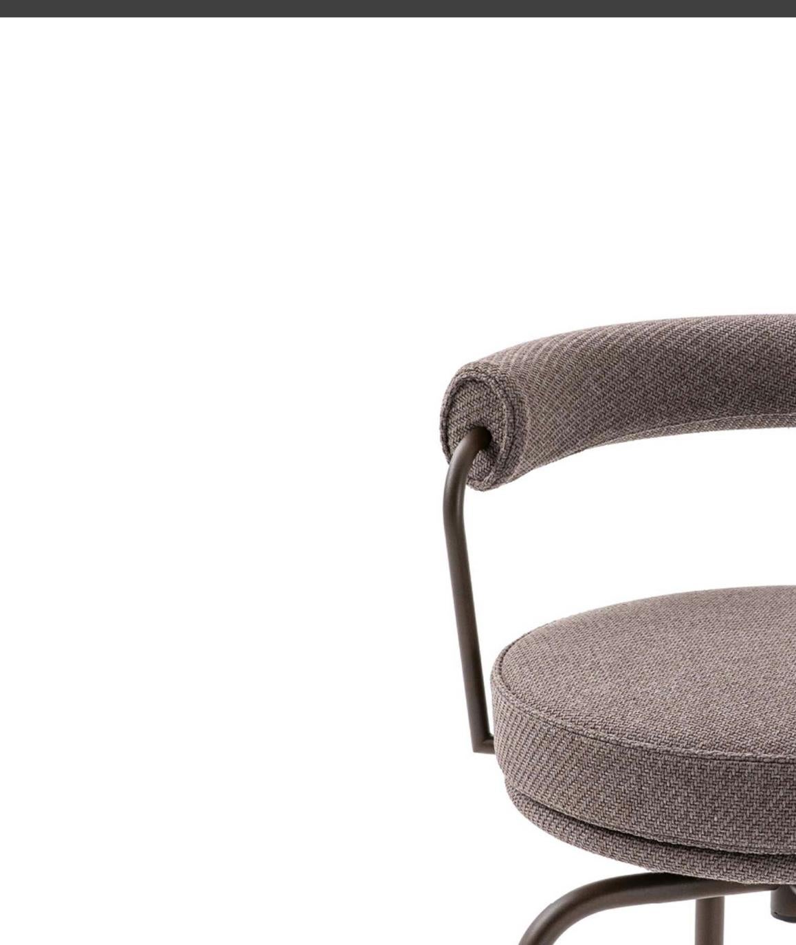Steel Charlotte Perriand 7 Fauteuil Tournant, Outdoor For Cassina For Sale
