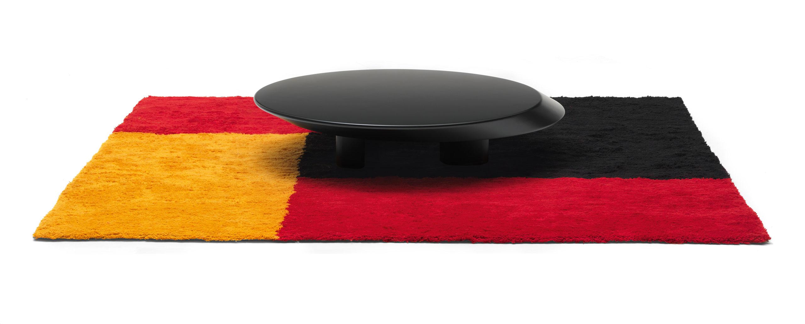 Mid-Century Modern Charlotte Perriand Accordo Low Table, Mat Black Lacquered Wood by Cassina