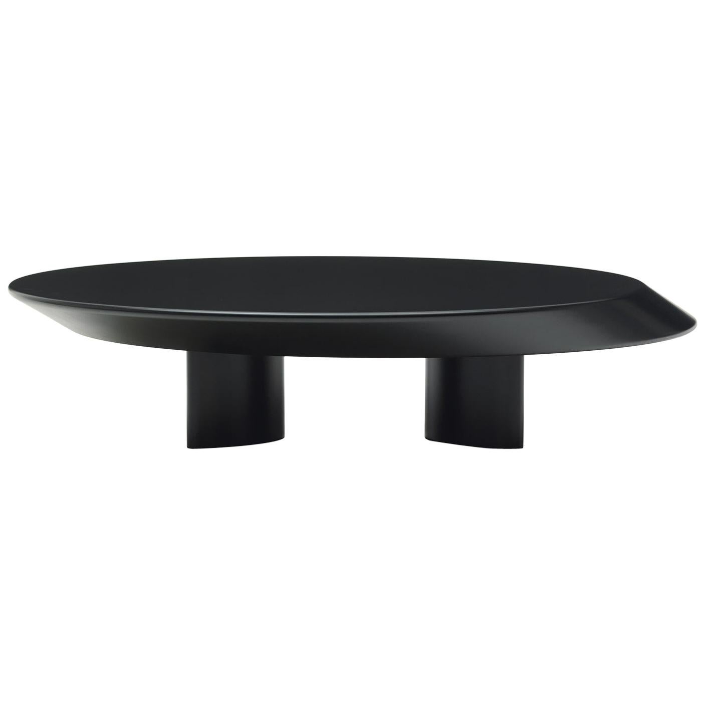 Charlotte Perriand Accordo Low Table, Mat Black Lacquered Wood by Cassina