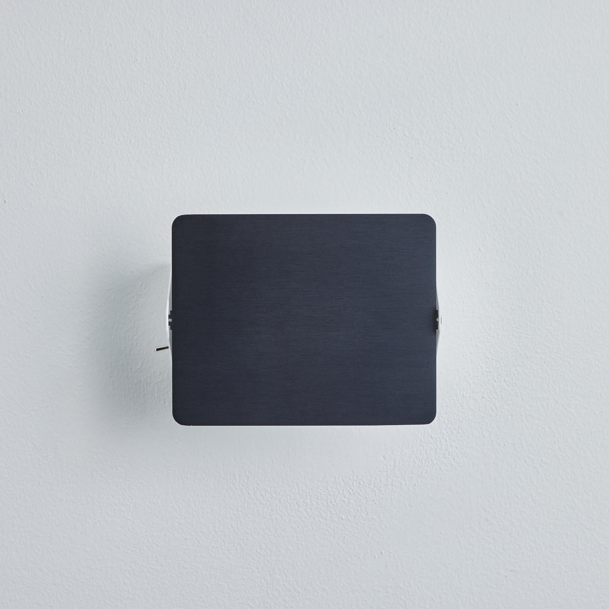 Anodized Charlotte Perriand 'Applique Á Volet Pivotant' Wall Light in Black and White For Sale