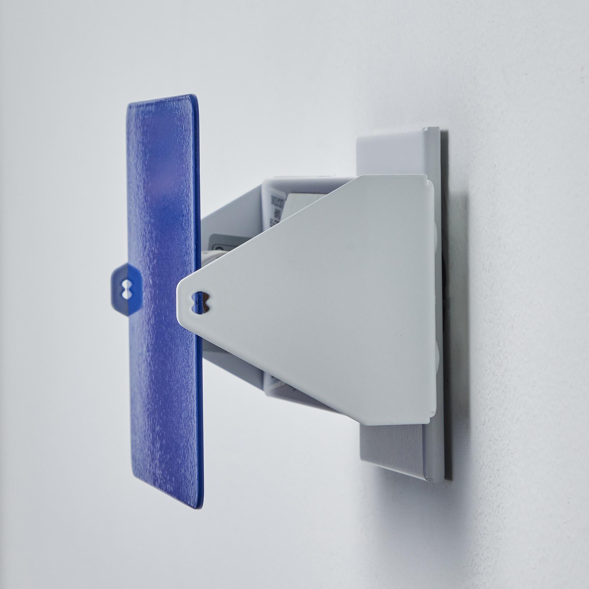 Metal Charlotte Perriand 'Applique à Volet Pivotant' Wall Light in Blue for Nemo For Sale