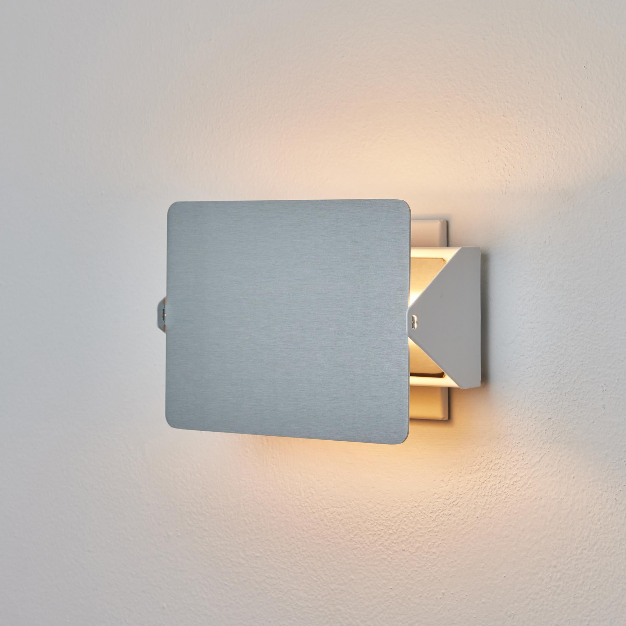 French Charlotte Perriand 'Applique à Volet Pivotant' Wall Light in Natural Aluminum For Sale