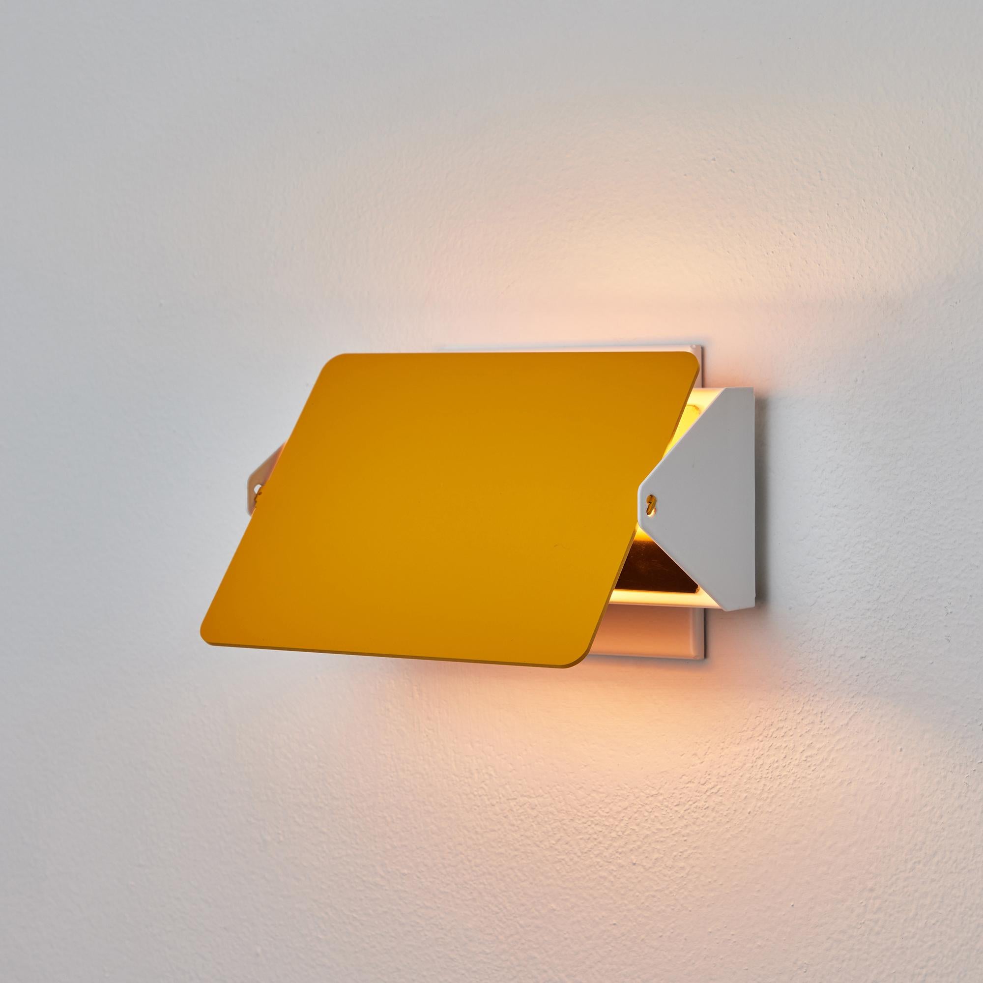 Mid-Century Modern Charlotte Perriand 'Applique à Volet Pivotant' Wall Light in Yellow for Nemo