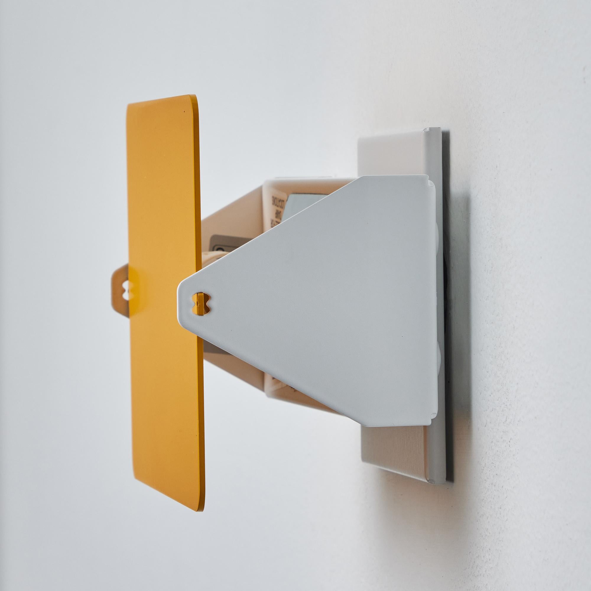 Charlotte Perriand 'Applique à Volet Pivotant' Wall Light in Yellow for Nemo In New Condition For Sale In Glendale, CA