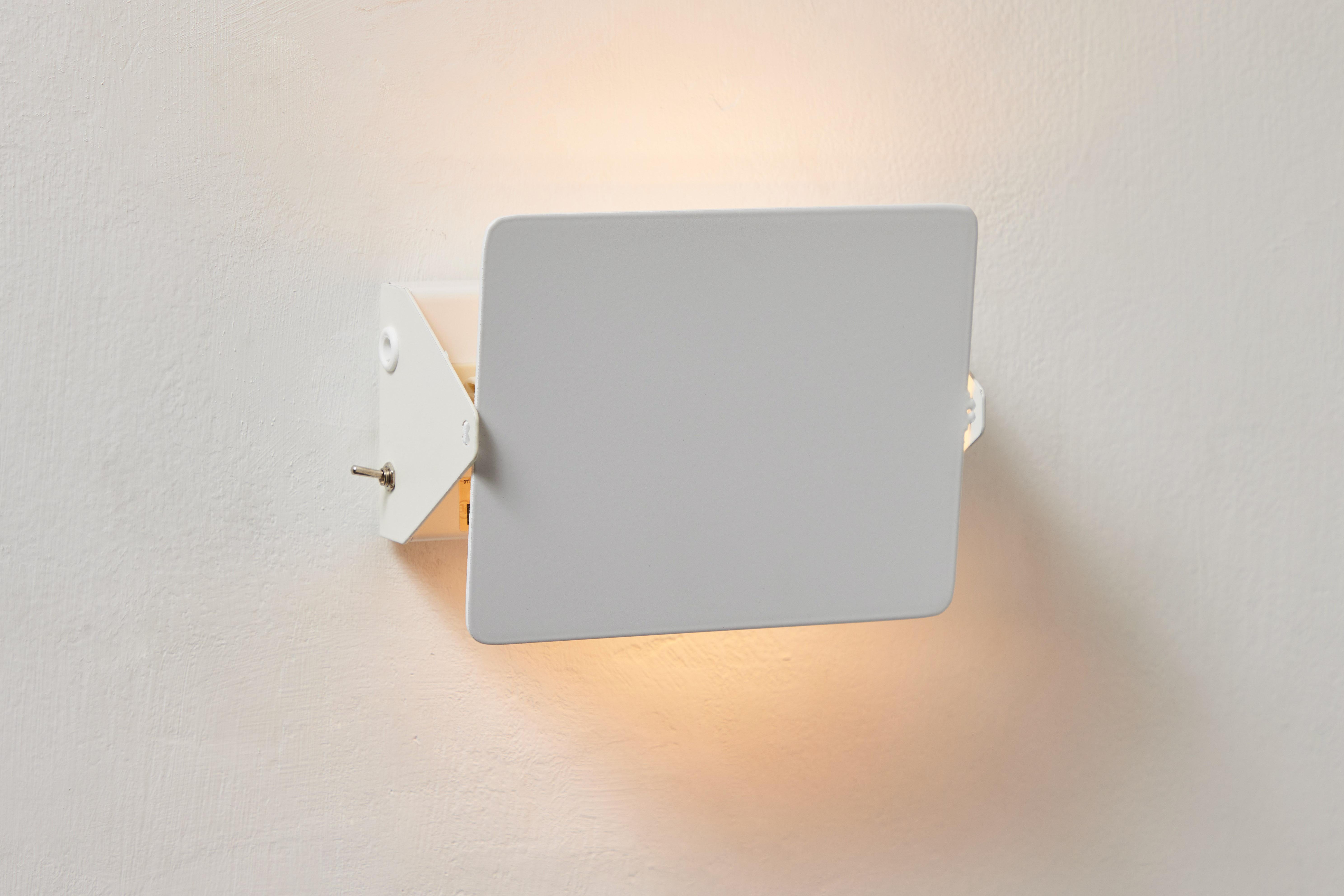 Metal Charlotte Perriand 'Applique À Volet Pivotant' Wall Light in All White for Nemo For Sale