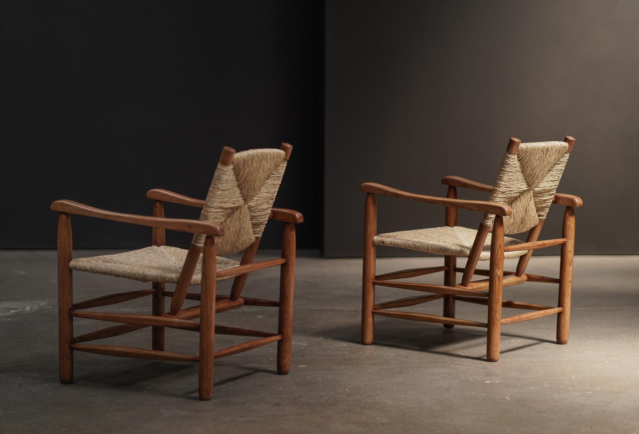 French Charlotte Perriand Armchair, Model No. 21