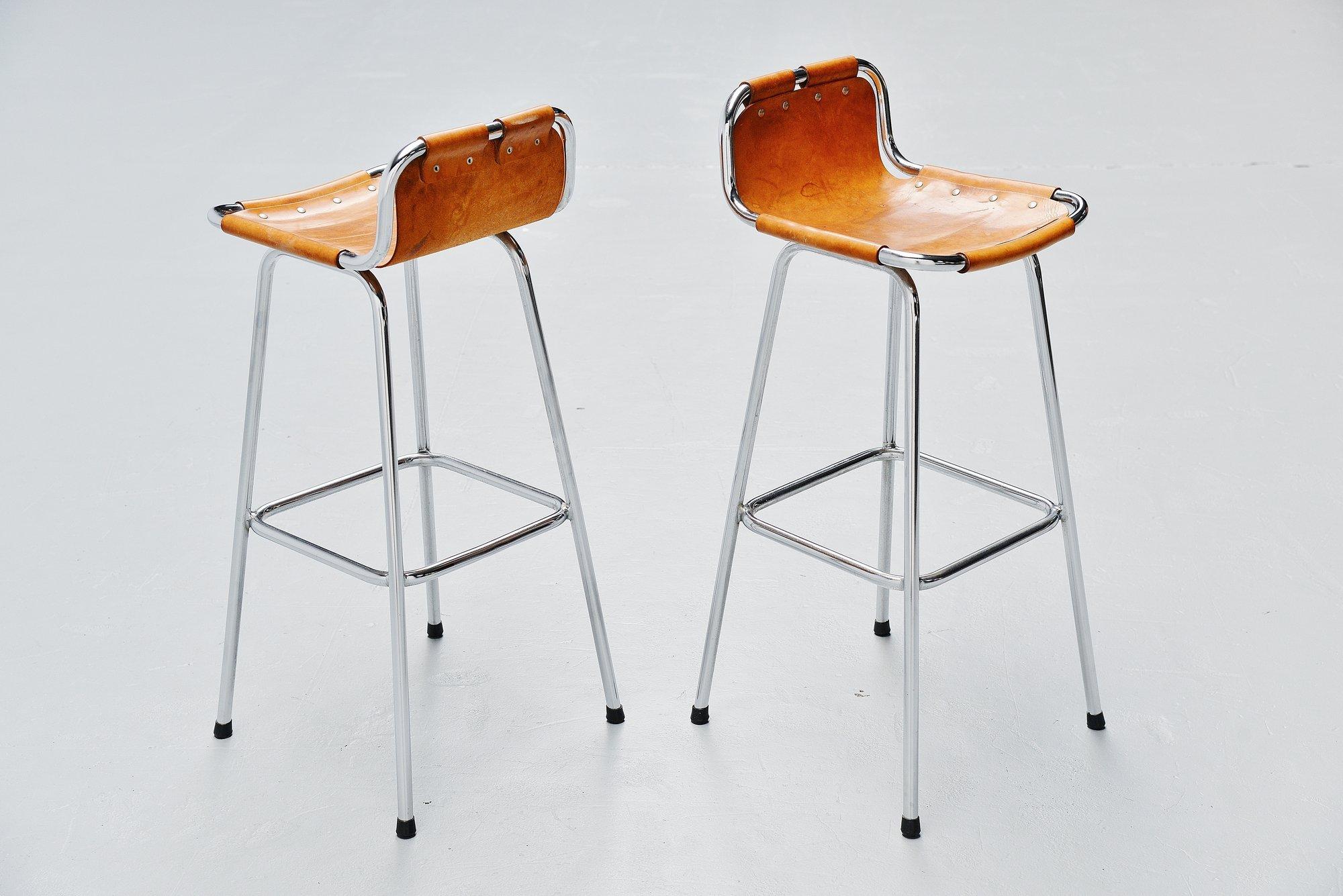 Mid-20th Century Charlotte Perriand Attributed Les Arcs Bar Stools, France, 1960