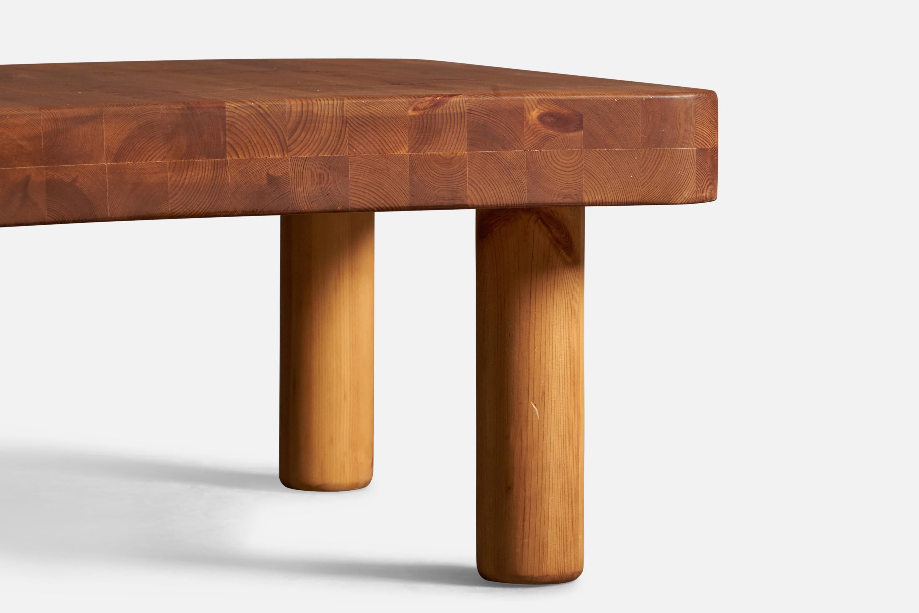 Mid-20th Century Charlotte Perriand Attribution, Coffee Table, Pine, France, 1960s For Sale
