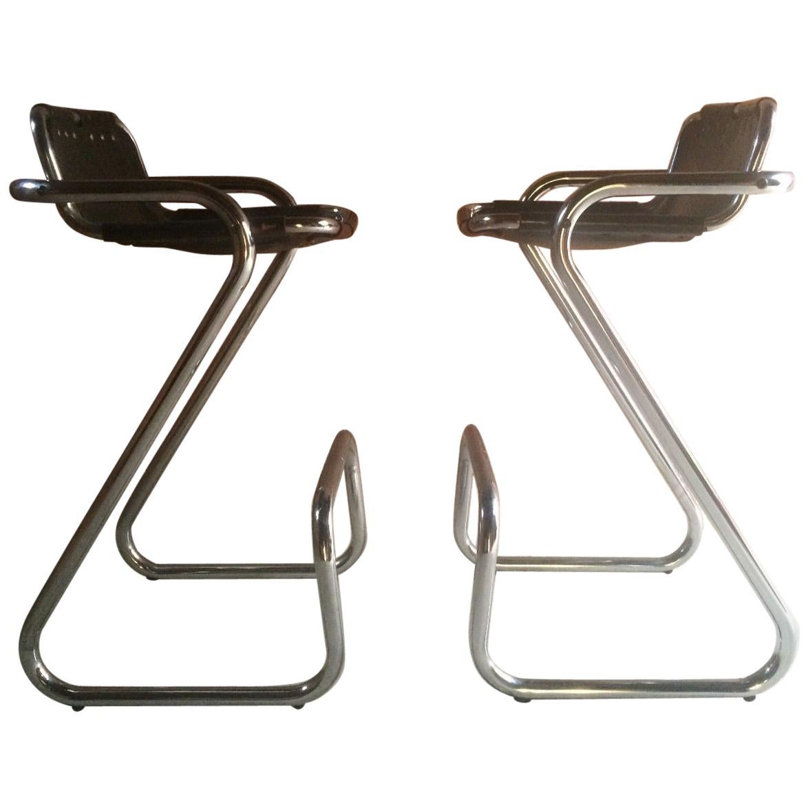 Charlotte Perriand Bar Stools for Les Arcs Cassina, Italy, 1960s