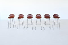 Charlotte Perriand Barhocker aus Leder Les Arcs Ski Resort Frankreich 1960