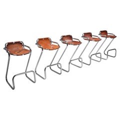 Vintage Charlotte Perriand Bar Stools, 'Les Arcs'