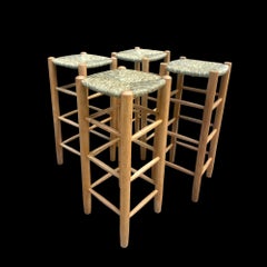 Charlotte Perriand Bauche Tabourets de bar en frêne 1948